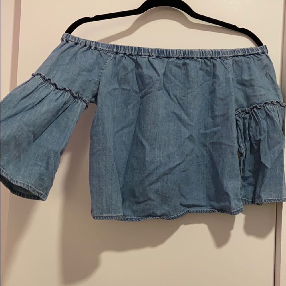 Madewell over the shoulder floaty top